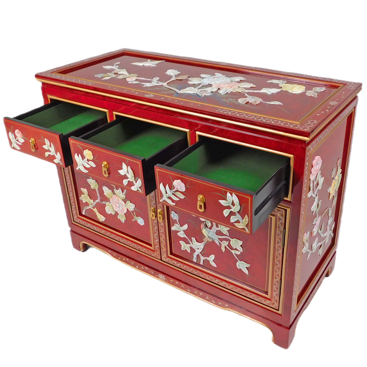 Oriental Furniture Warehouse Oriental Buffet Chinese Red Lacquer