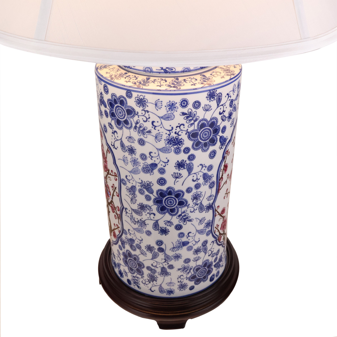 Blue Traditional Asian Chinese Style Table Lamp 25 High Crackle Ceramic