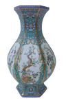 Teal Blue Chinese Porcelain Vase