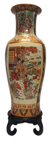 Japanese Vase in 37" h Satsuma Style