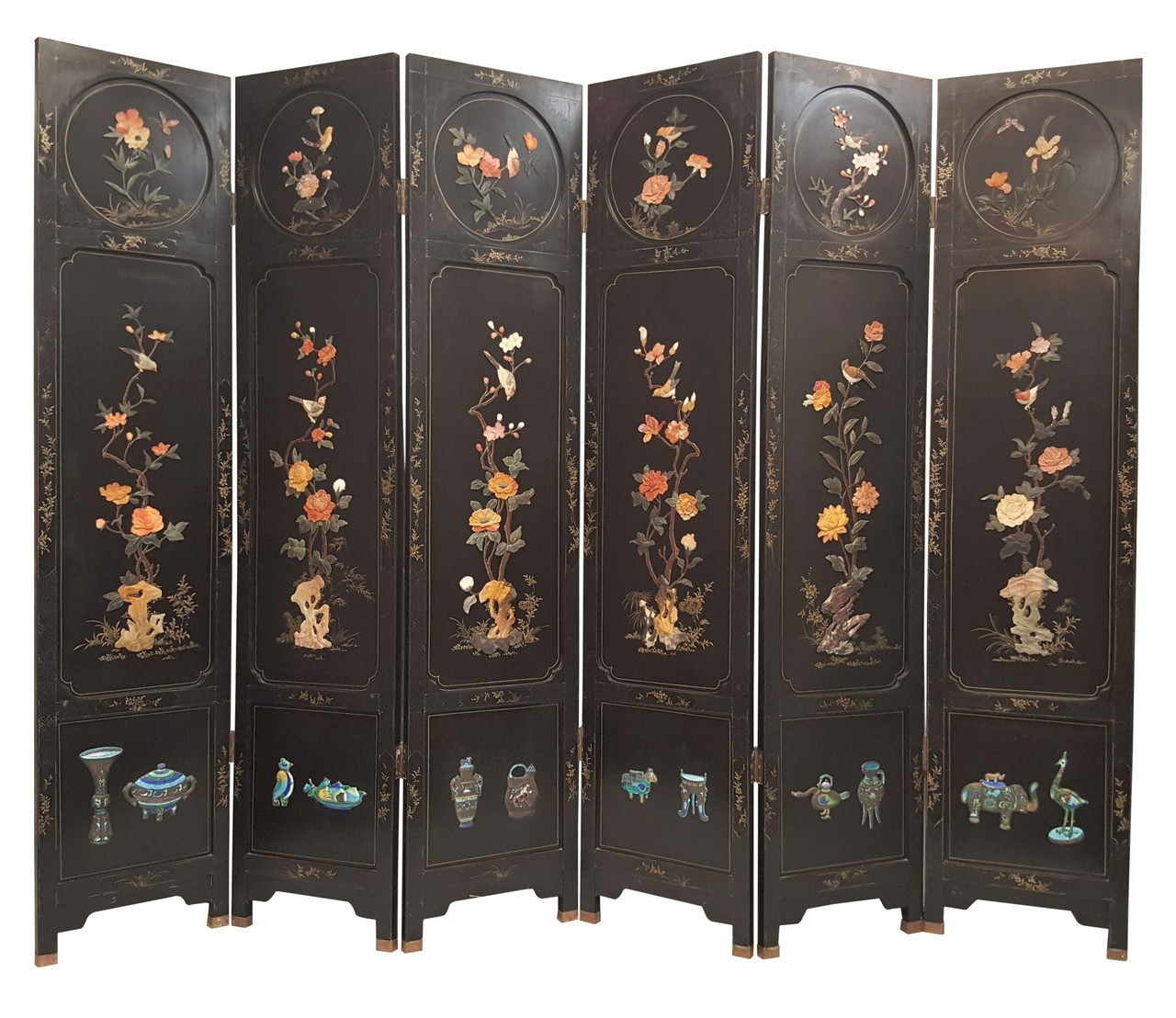 Oriental Furniture Warehouse Vintage Chinese Room Divider with