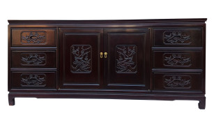 Carved Oriental Rosewood Dresser