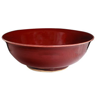 Chinese Porcelain Table Bowl Glazed Ox Blood