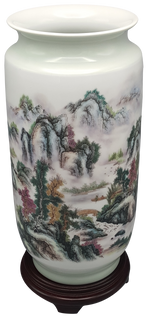 Chinese Porcelain Vase with Landscape Decoration