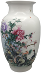 Chinese Fishtail Famille vert White Porcelain Vase
