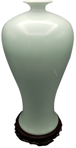 21" Chinese porcelain vase Celadon glaze finish