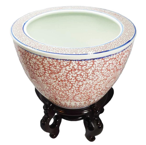 Chinese Porcelain fishbowl planter