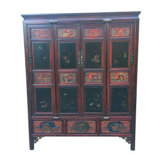 Oriental Furniture Warehouse Tibetan Antique Lowboy Cabinet