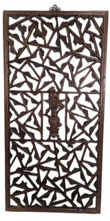 Chinese Antique Carved  Wooden Panels 52"H Set of Two