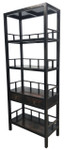 Solid wood Chinese bookcase 4 shelves