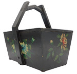 Antique reproduction Chinese box, Black wooden box 14.25" x 10.6" x 13.5" High. Comes with fitted wooden Black Cover.