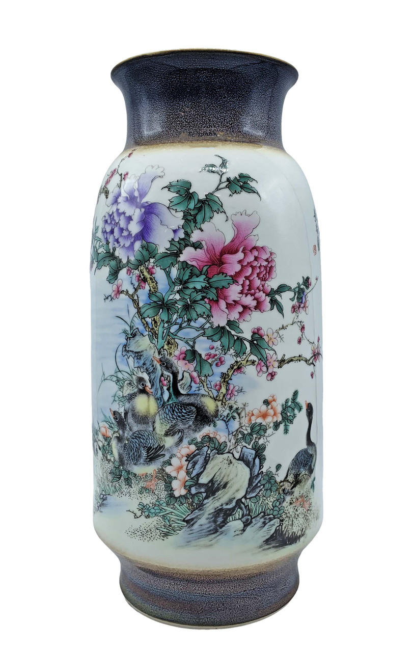 Color : B XYSQWZ Vase Ceramic Chinese Style Home Decoration Ornaments Living Room Flower Arrangement Porcelain Bottle