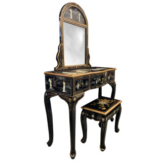 Mother of Pearl Vanity with Stool
