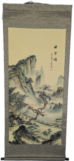 Asian Scroll - Mountain Landscape