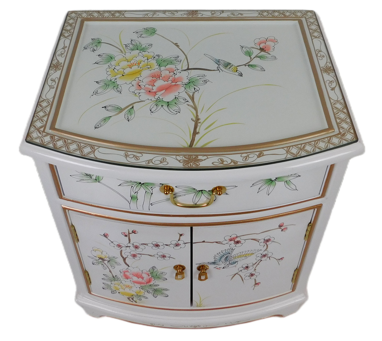 トールペイント「Table Collection」 Oriental Furniture Warehouse Oriental End Table with Mother