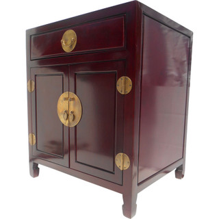 Oriental Ming End Table in Rosewood Finish