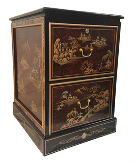 Oriental Furniture Warehouse Asian Corner Cabinet with Oriental