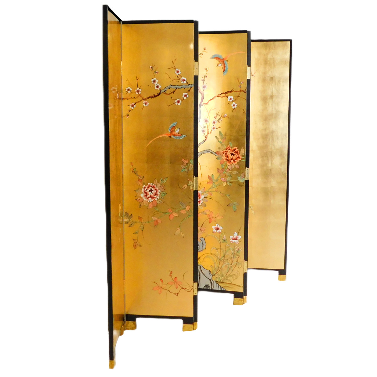 Oriental Furniture Warehouse Oriental Six Panel Gold Leaf