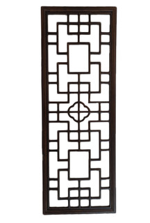 Asian Carved Wall Art Elm Wood 62 inch