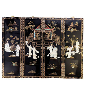 Asian Art Panels Set of Four Lady Design