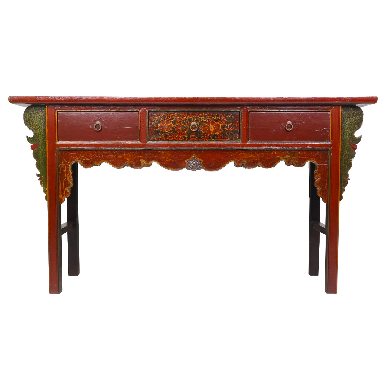 Oriental Furniture Warehouse Tibetan Antique Table 60 Inches Wide