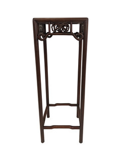 Oriental Rosewood Carved Plant Stand 32 Inches High