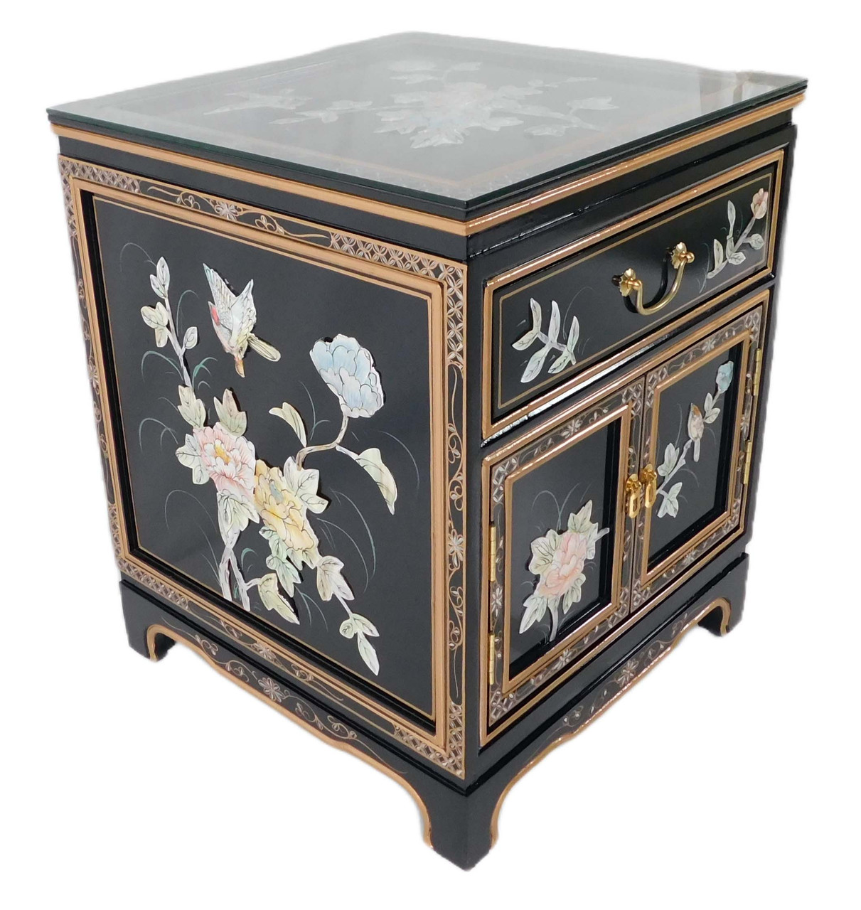 Oriental Furniture Warehouse Oriental End Table with Mother