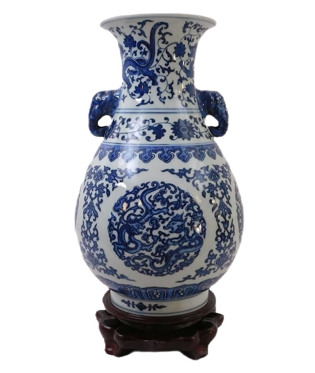 Chinese Dragon Vase - Handmade Decorative Oriental Sculptural Vase