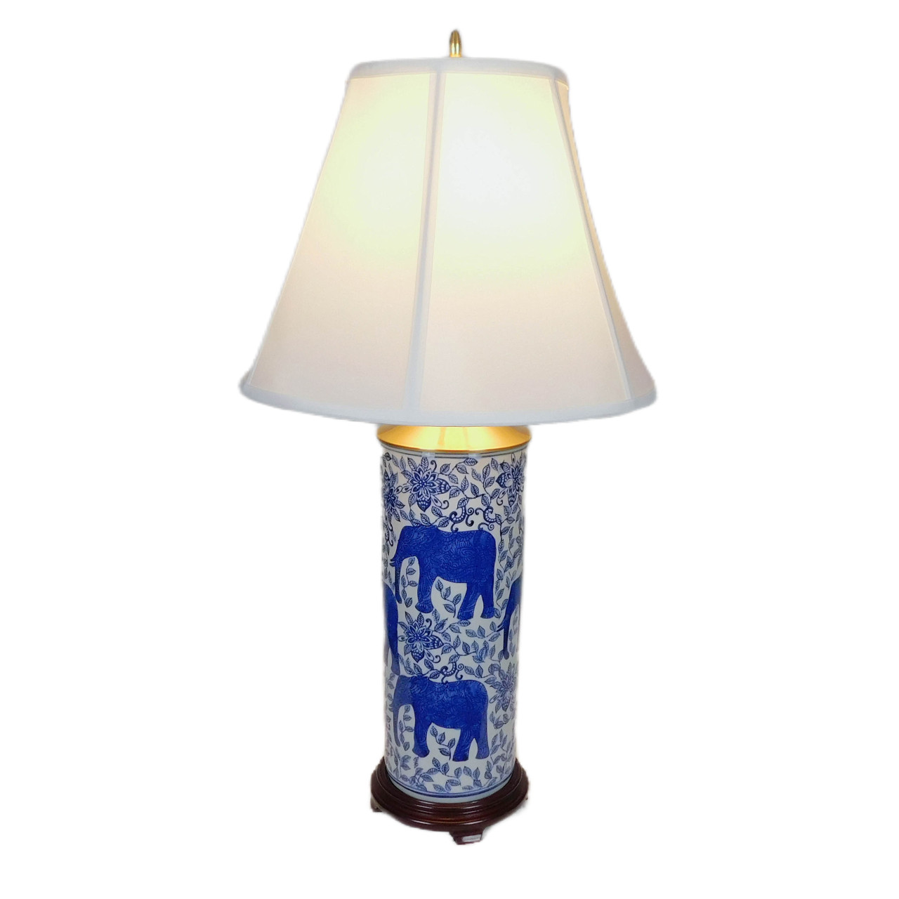 Oriental Furniture Warehouse Blue and White Elephant Porcelain