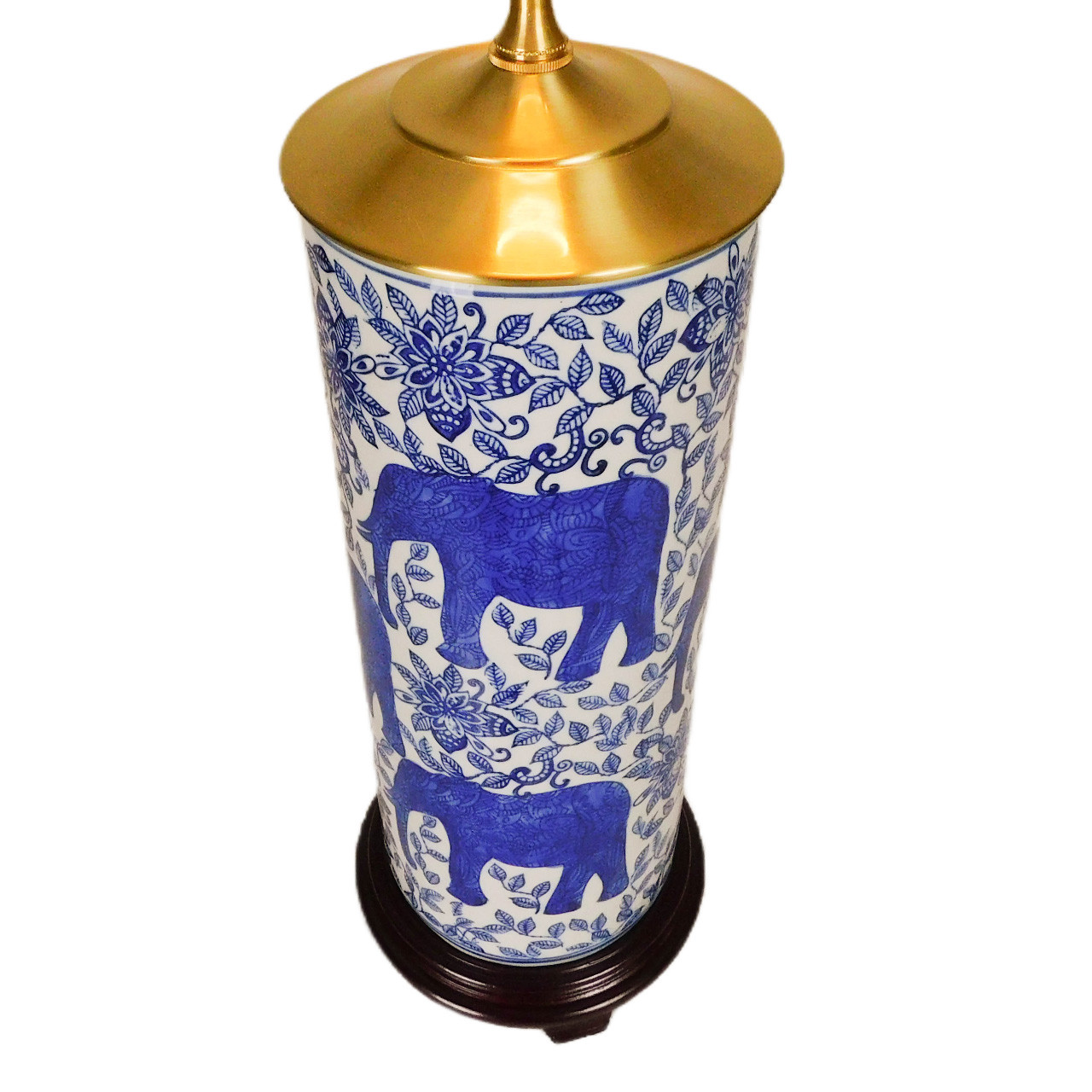 Oriental Furniture Warehouse Blue and White Elephant Porcelain