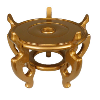 Planter Stand in Gold Lacquer with Five Legs