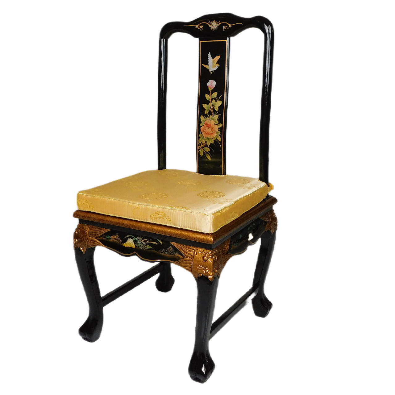 Oriental Furniture Warehouse Dinning Chair in black lacquer