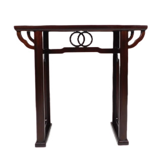 Chinese Sofa Table With Wealthy Coin Carving