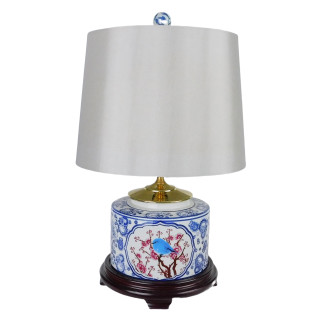 Blue and White Lamp Paisley Design