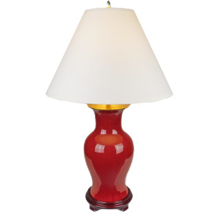 Oriental Red Porcelain Table Lamp