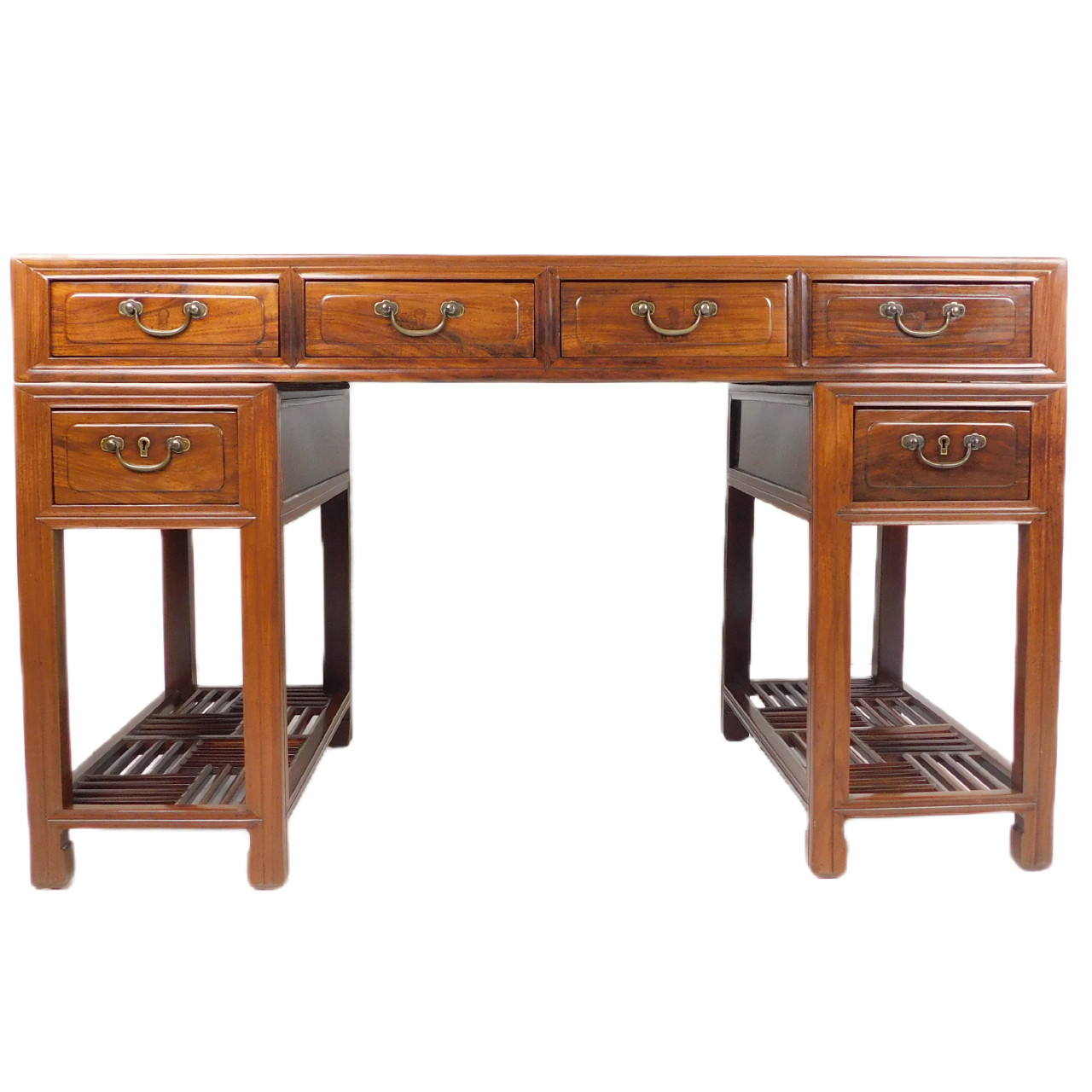 Chinese Antique Writing Desk in Oriental Elmwood 54