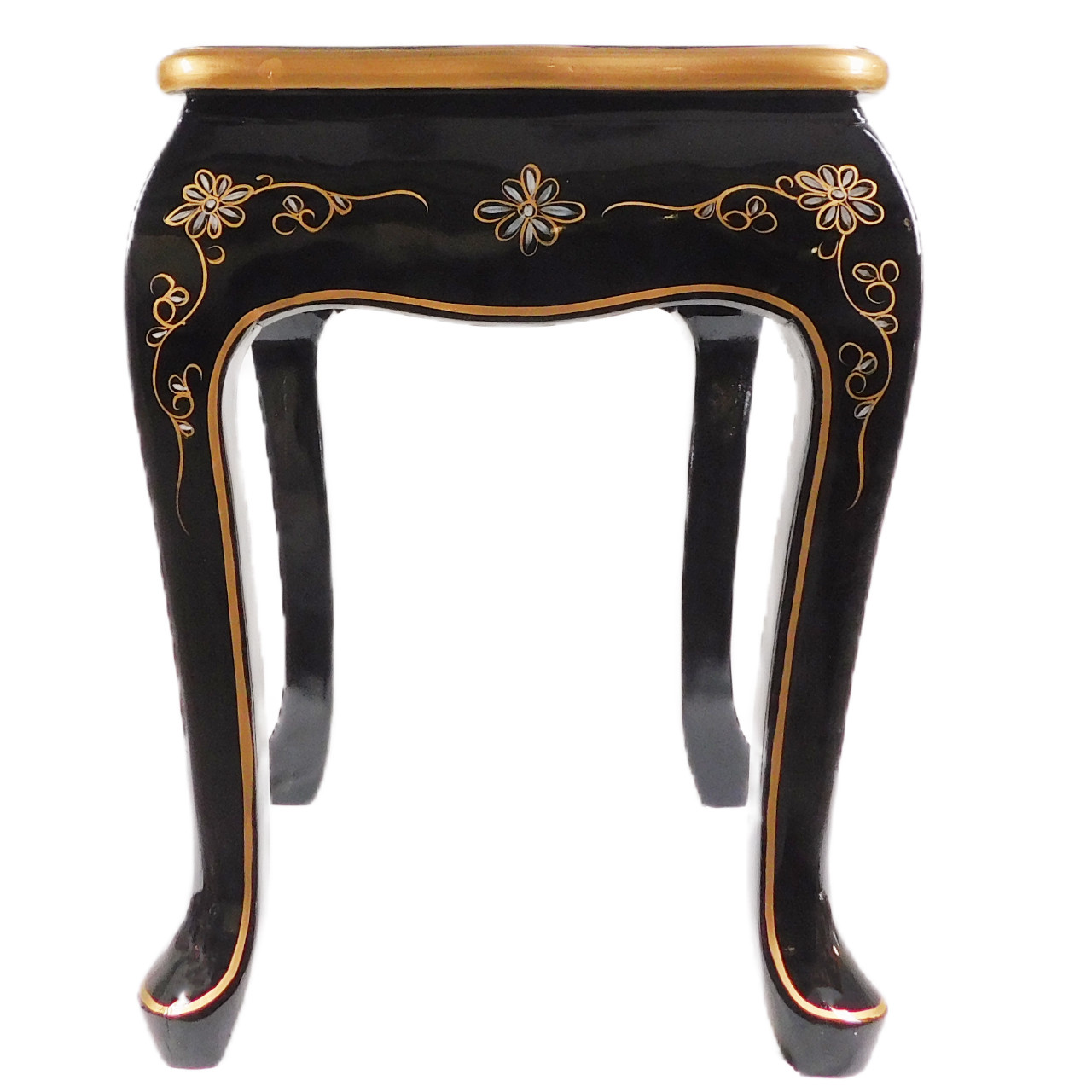Oriental Furniture Warehouse Black Lacquer French Table Painted
