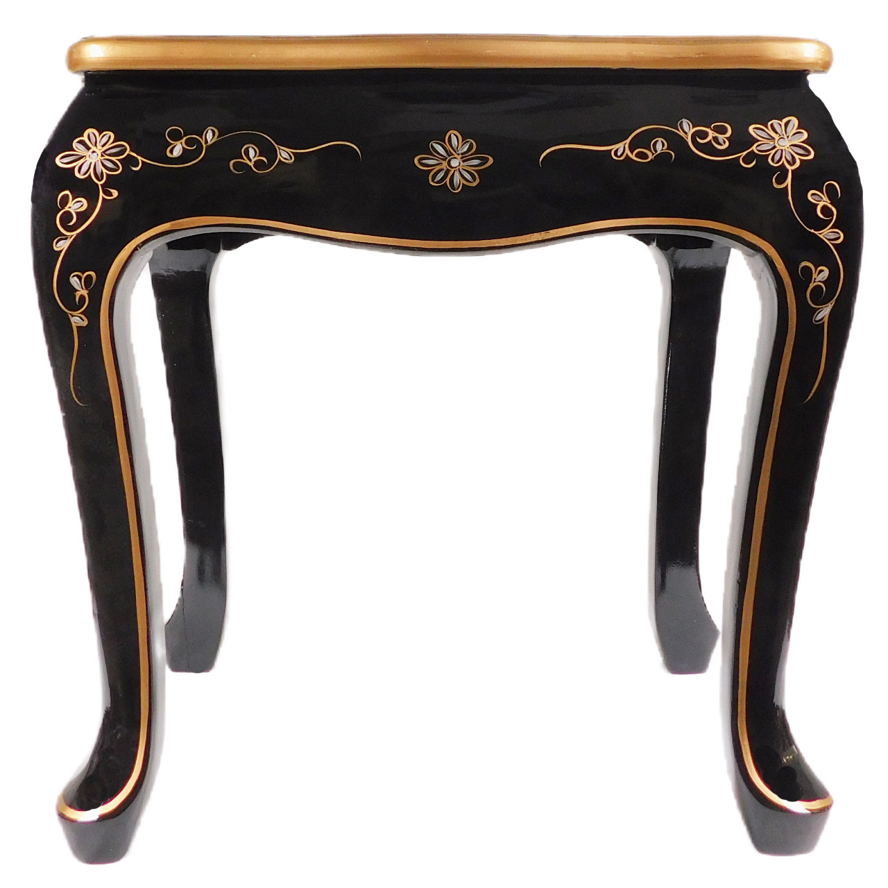 Oriental Furniture Warehouse Black Lacquer French Table Painted