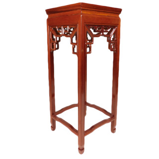 Natural Solid Rosewood 30" High Square Display Stand