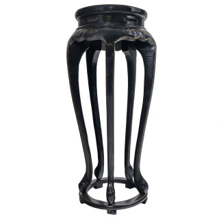 Oriental Pedestal Black Lacquer Large Size