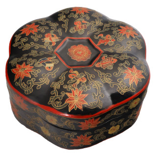 Chinese Pillow Box Floral Mushroom Shape
