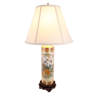 Geisha Table Lamp Satsuma Porcelain