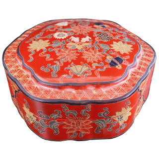 Oriental Lacquer Box For Tabletop Storage