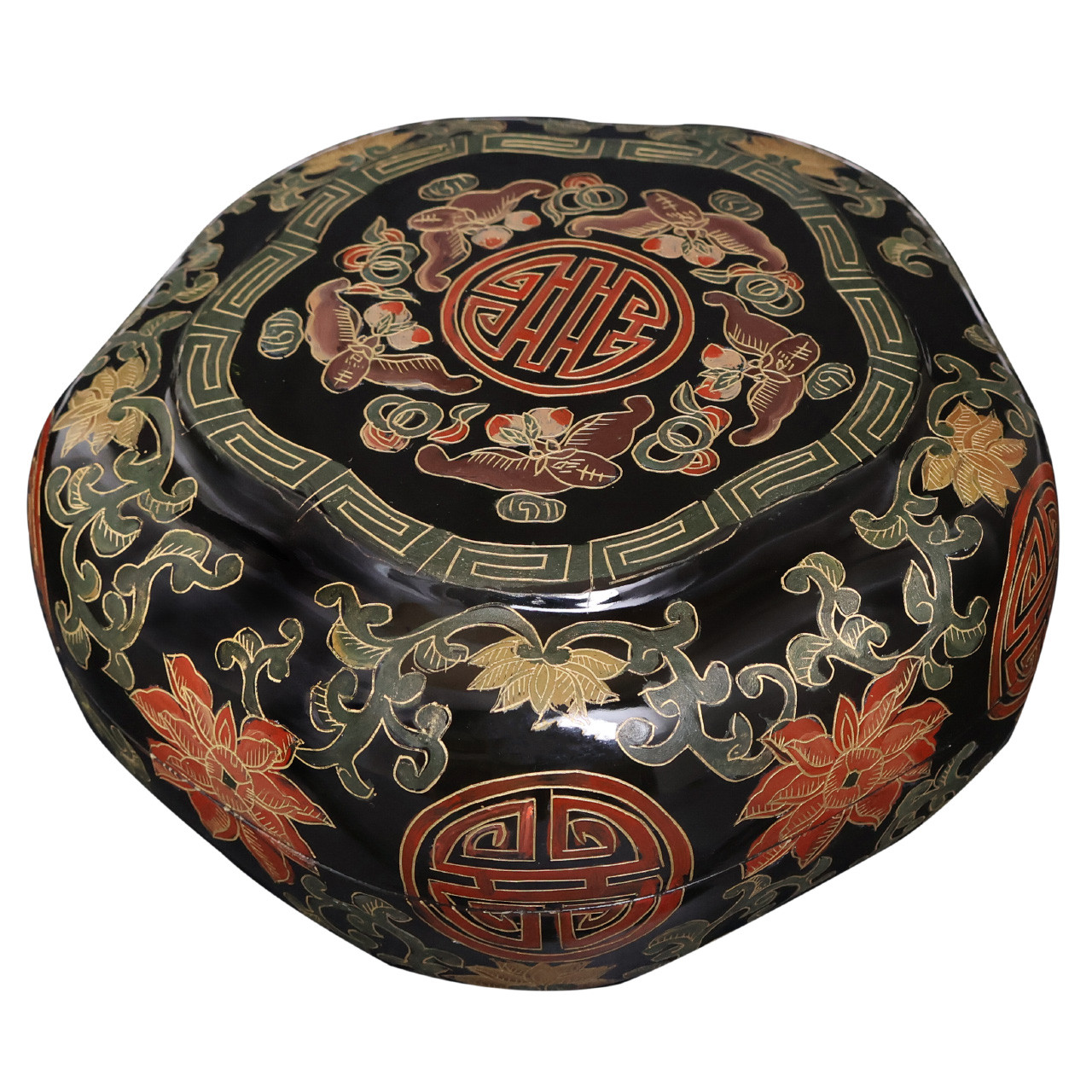 Oriental Furniture Warehouse Oriental Lacquer Hexagonal Gift Box