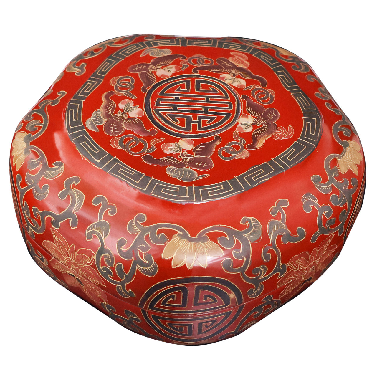 Oriental Furniture Warehouse Oriental Lacquer Hexagonal Gift Box