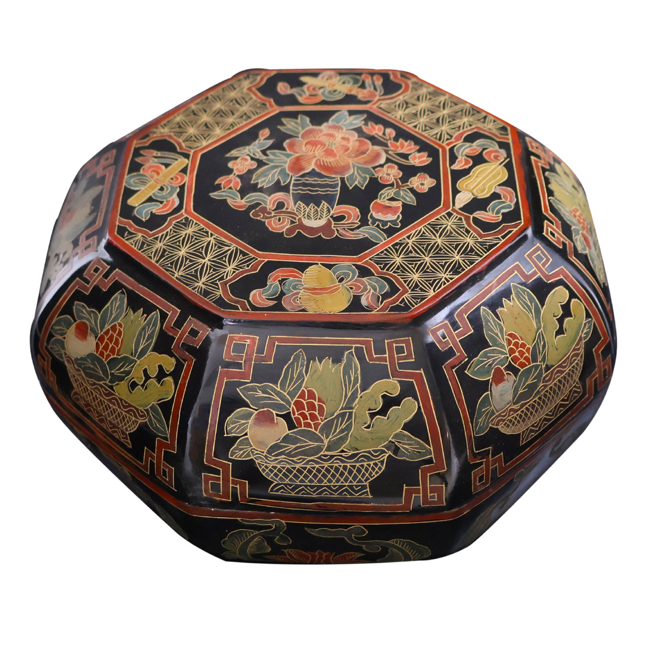 Oriental Furniture Warehouse Oriental Lacquer Hexagonal Gift Box