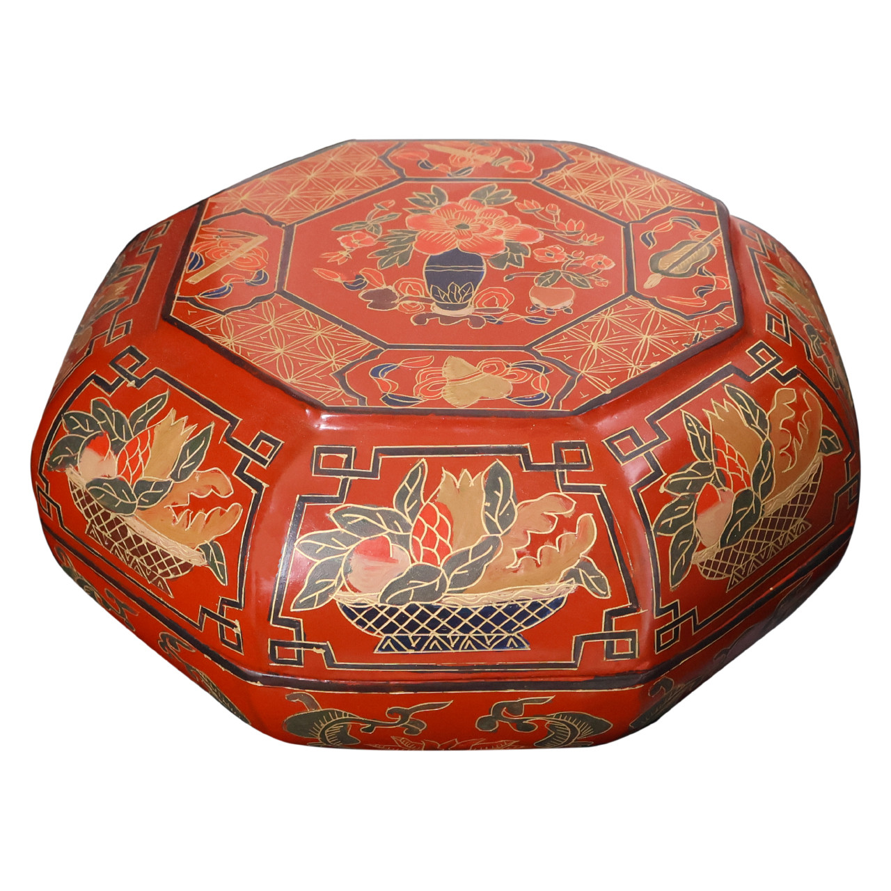 Oriental Furniture Warehouse Oriental Lacquer Hexagonal Gift Box