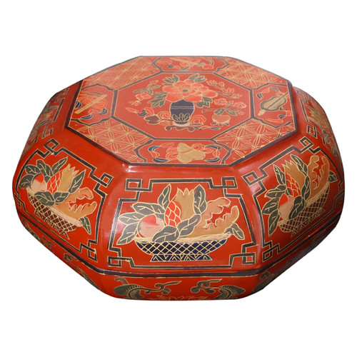 Oriental Furniture Warehouse Oriental Lacquer Hexagonal Gift Box