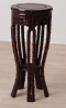 Rosewood Round Flower Stand-Intricate Carving