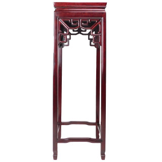 Tall Rosewood Flower Stand With Key Carvings and Ming Design